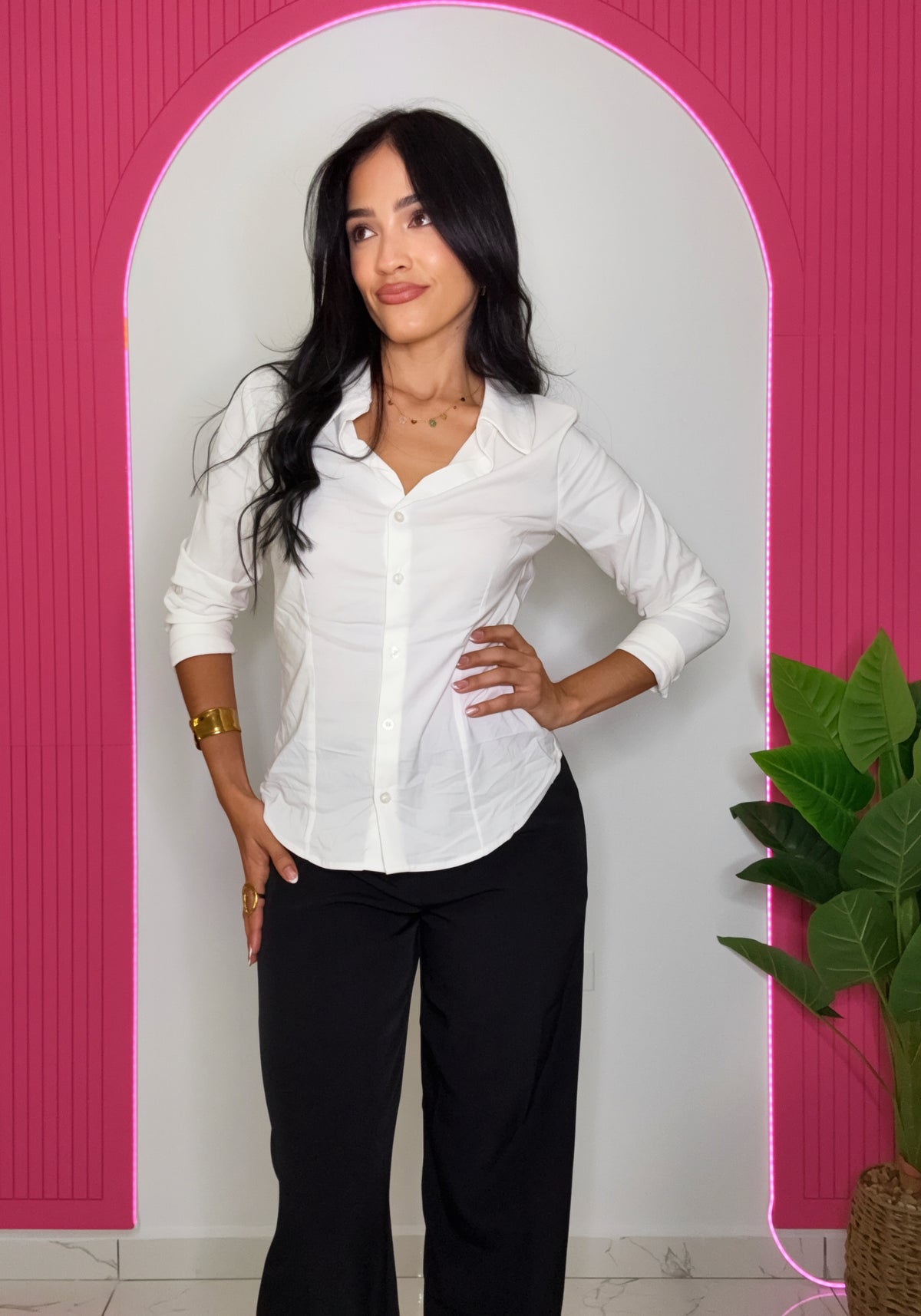 Collar Long Sleeve Shirt