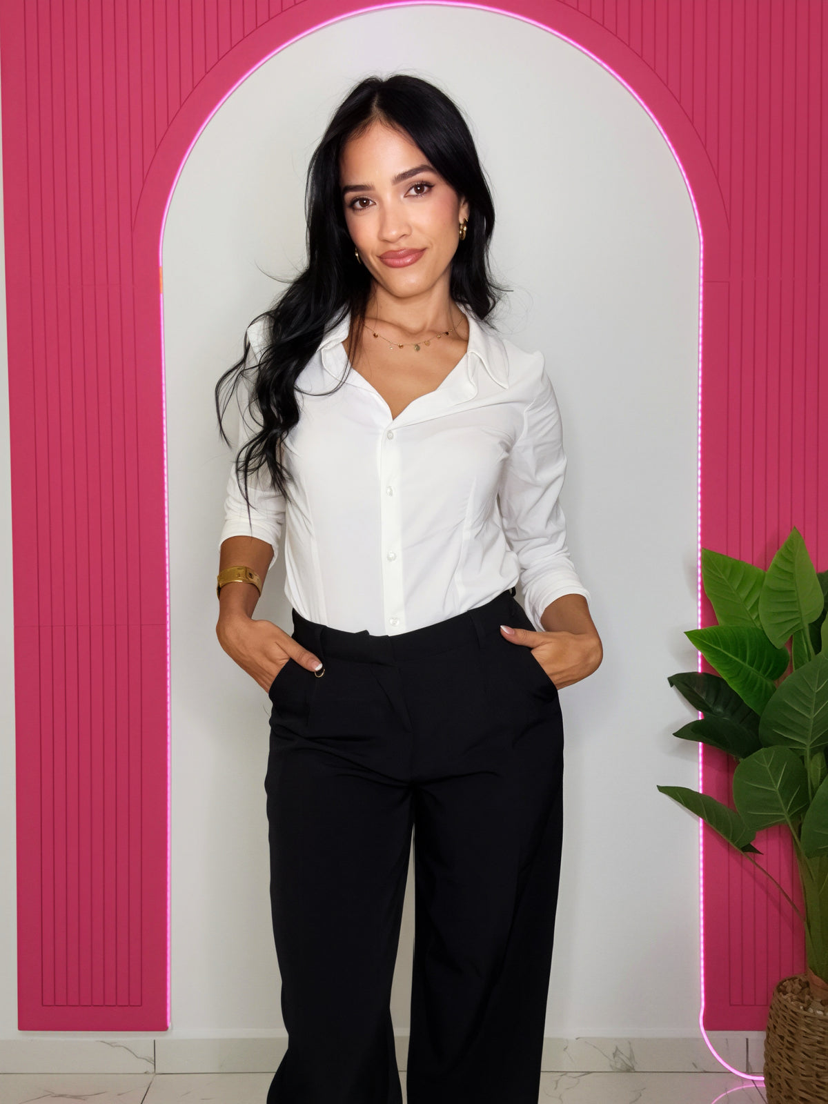 Collar Long Sleeve Shirt