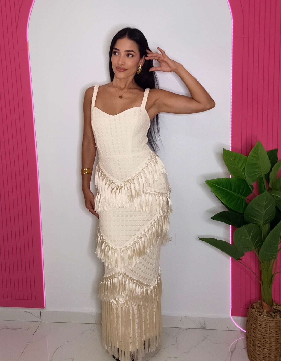 Fringe Maxi Dress